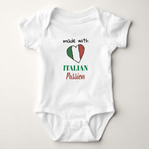 *~* MAL MIT ITALIENISCHER PASSION Flag Weiß Baby Strampler