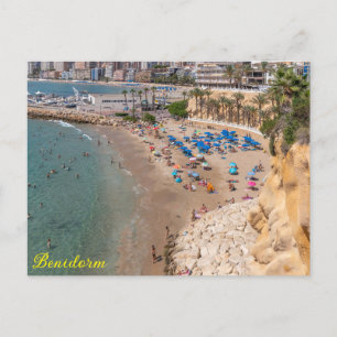 Mal Pas Beach, Benidorm, Costa Blanca, Spanien Feiertagspostkarte