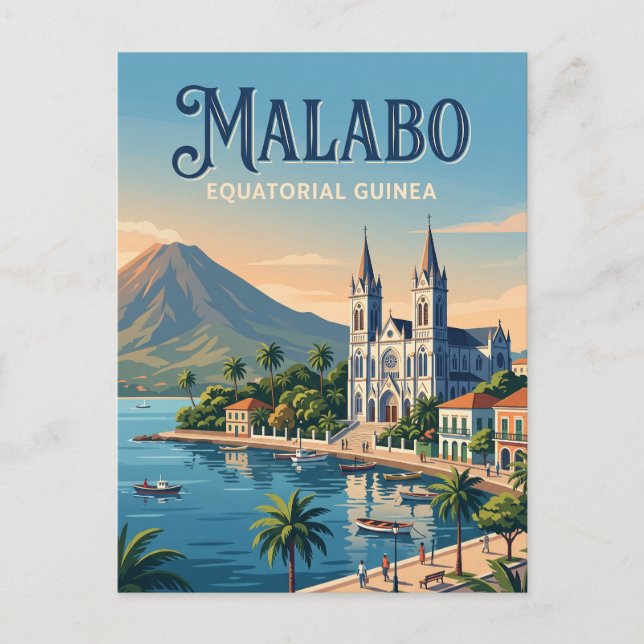 Malabo, Äquatorialguinea Postkarte (Vorderseite)