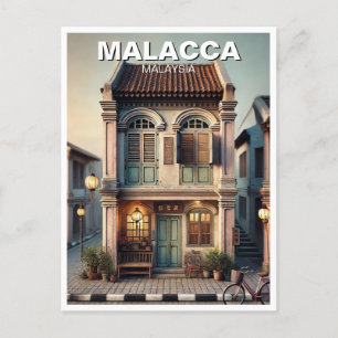 Malacca Historic House Shophouse Malaysia Postkarte