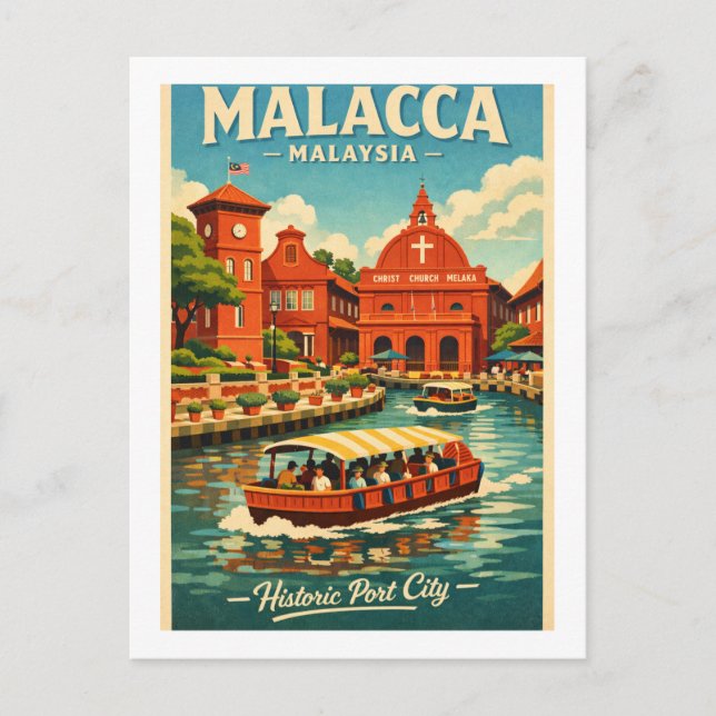 Malacca in Malaysia travel Postkarte (Vorderseite)