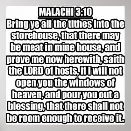 Malachi 3:10 KJV Bibelverse Poster