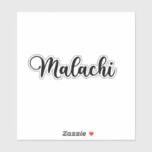 Malachi Name - Handgeschriebene Kalligrafie