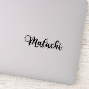 Malachi Name - Handgeschriebene Kalligrafie Aufkleber