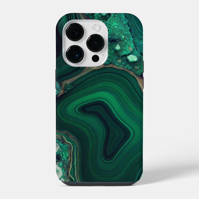 Malachit Cu6CO3(OH)2 iPhone Hülle (Rückseite)