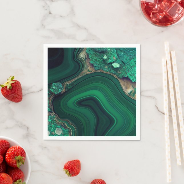 Malachit Cu6CO3(OH)2 Serviette (Beispiel)