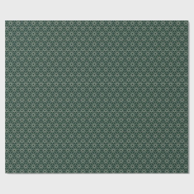 Malachit-Knochen-Geometrie Geschenkpapier (Flach)