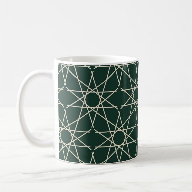 Malachit-Knochen-Geometrie Kaffeetasse (Links)