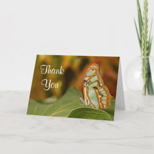 Malachit-Schmetterling danken Ihnen zu kardieren Dankeskarte