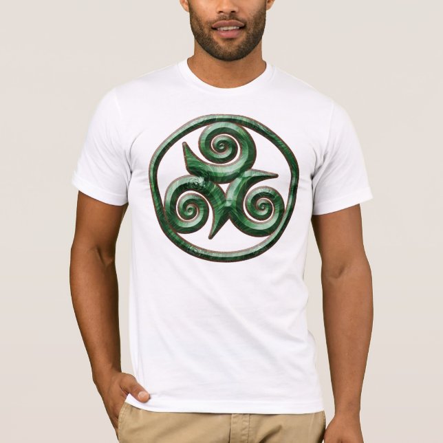 Malachit Triskel T-Shirt (Vorderseite)
