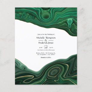 Malachite and Gold Strata Agate Einladung zur Hoch Flyer