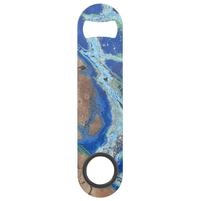 Malachite Azurite Stone Look Speed Flaschenöffner (Vorderseite)