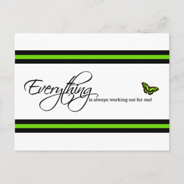 Malachite Butterfly - Alles funktioniert immer Postkarte (Vorderseite)