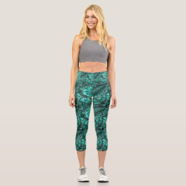 Malachite Fraktal5 Capri Leggings