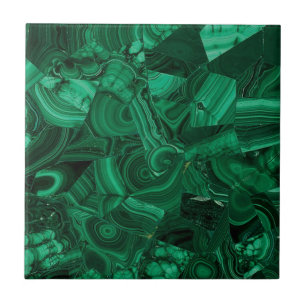 Malachite Gemstone Print Fliese