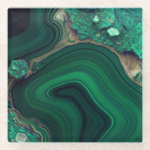 Malachite Glass Untersetzer