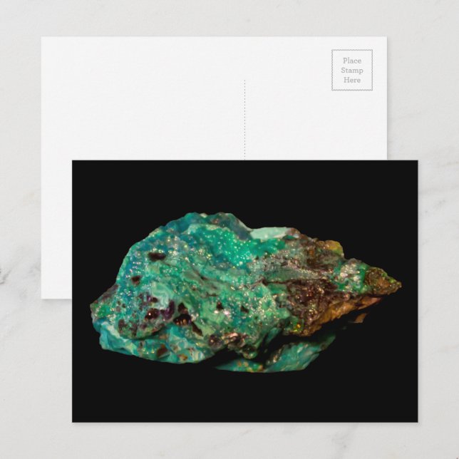 Malachite Green Mineral Rock Nature Fotografy Postkarte (Vorne/Hinten)