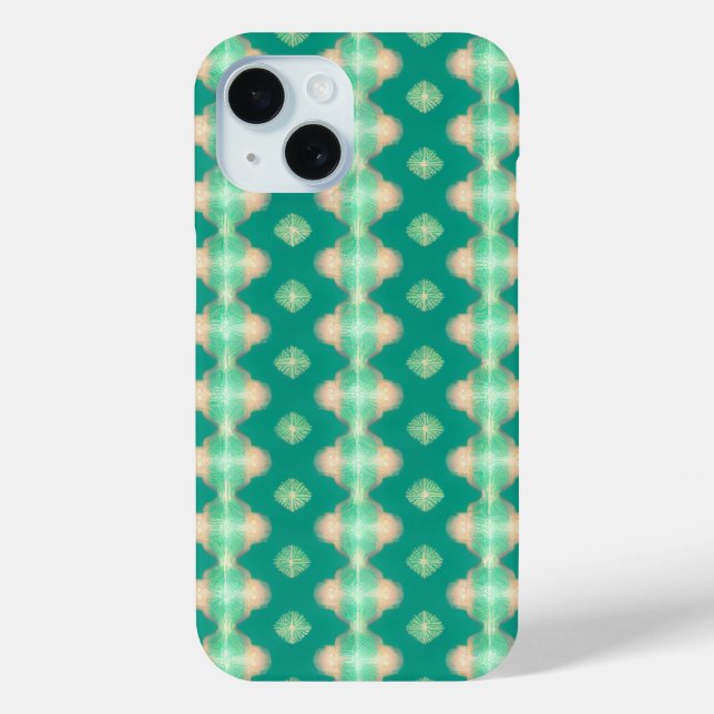 Malachite Green und Lachon Pink Phone Case (Rückseite)