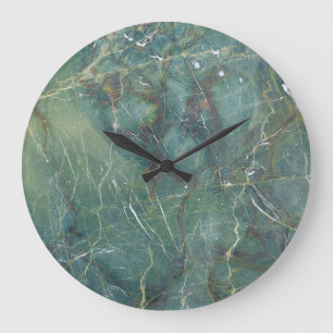 Malachite Grüne Marmor Details Textur Große Wanduhr