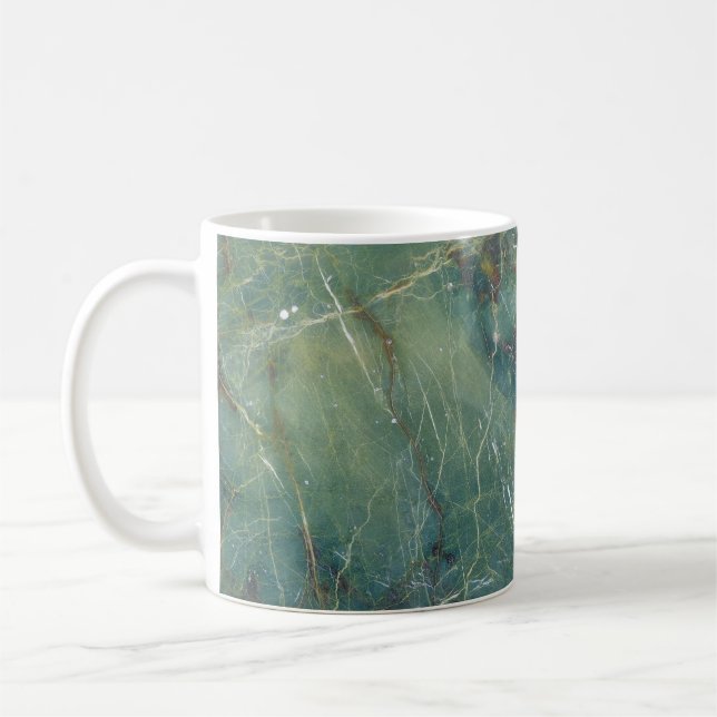 Malachite Grüne Marmor Details Textur Kaffeetasse (Links)