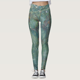Malachite Grüne Marmor Details Textur Leggings