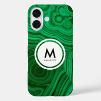 Malachite Mineral Monogram - Schönes Grün