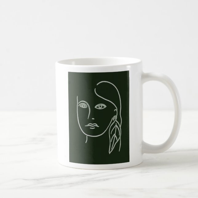 Malachite Portrait Kaffeetasse (Rechts)