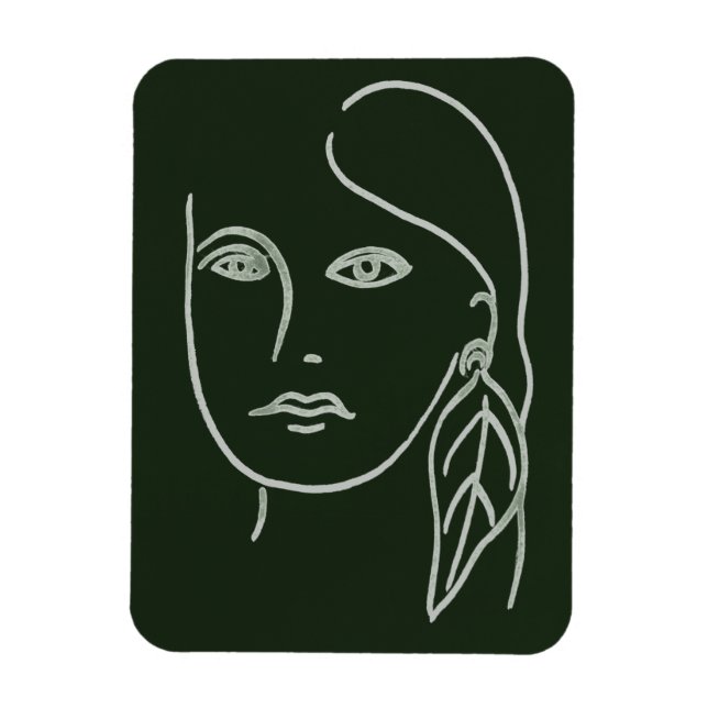 Malachite Portrait Magnet (Vertikal)