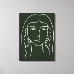 Malachite Portrait mit langer Haare Leinwanddruck
