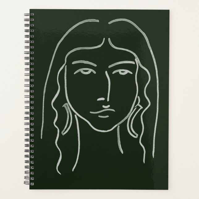 Malachite Portrait mit langer Haare Planer (Vorderseite)
