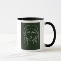 Malachite Portrait mit langer Haare