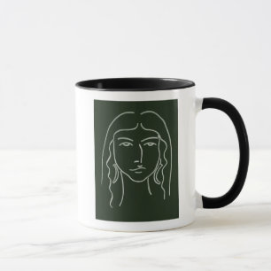Malachite Portrait mit langer Haare Tasse