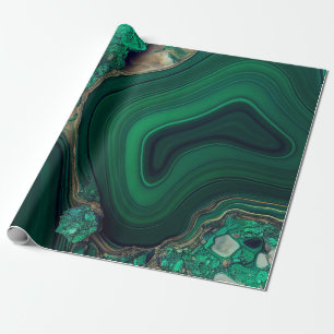 Malachite Wrapping Paper Geschenkpapier