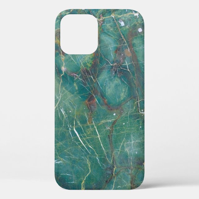 Malachitgrüne Marmorstruktur, Detailstruktur Case-Mate iPhone Hülle (Rückseite)