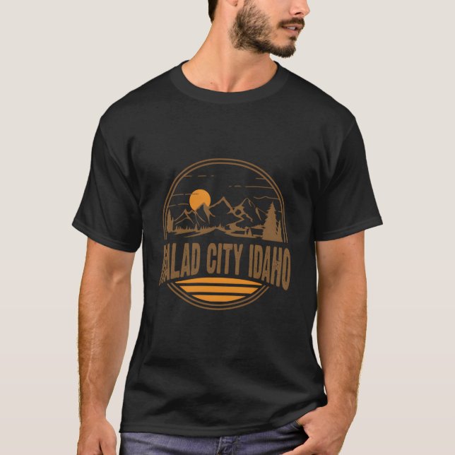 Malad City Idaho Mountain Hiking Print T-Shirt (Vorderseite)