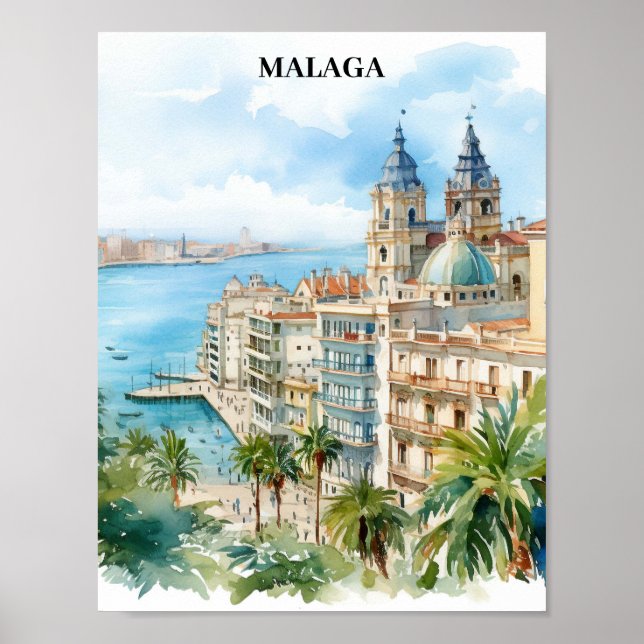 Malaga Andalusien Spanien Poster (Vorne)