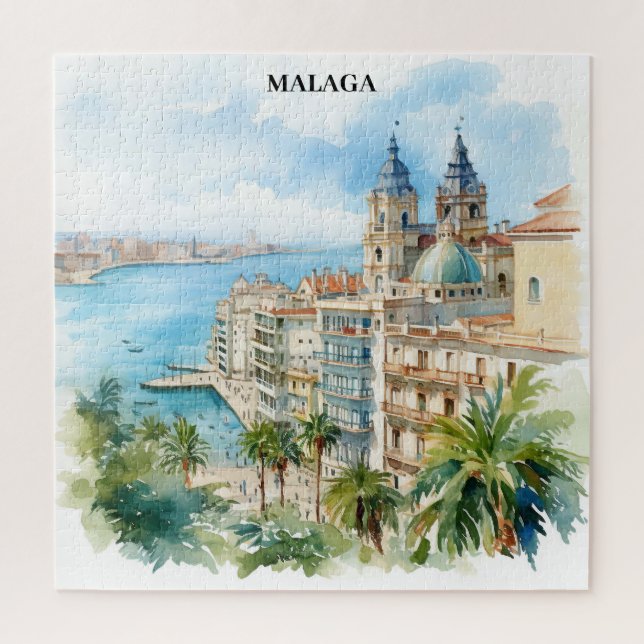Malaga Andalusien Spanien Reise  Puzzle (Vertikal)
