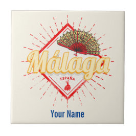 Malaga Andalusien Spanien Retro Flamenco Vintag Fliese