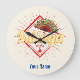 Malaga Andalusien Spanien Retro Flamenco Vintag Große Wanduhr