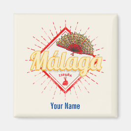 Malaga Andalusien Spanien Retro Flamenco Vintag Magnet