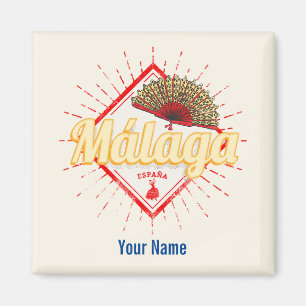 Malaga Andalusien Spanien Retro Flamenco Vintag Magnet