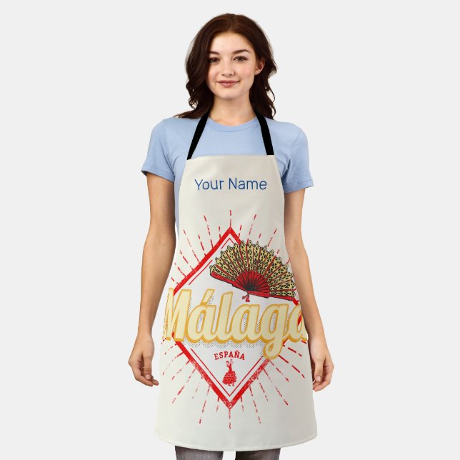 Malaga Andalusien Spanien Retro Flamenco Vintag Schürze (Getragen)