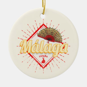 Malaga Andalusien Spanien Retro Flamenco Vintage Keramik Ornament