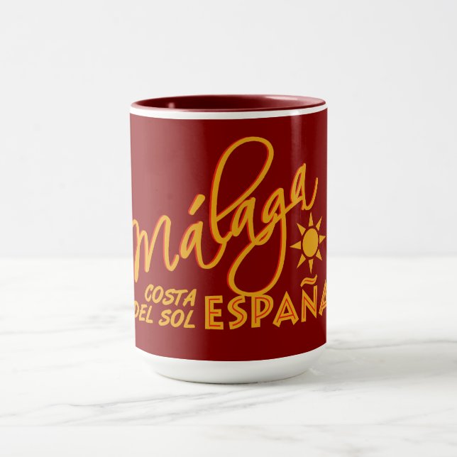 Málaga España Tasse - wählen Sie Stil & Farbe (Zentrum)
