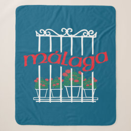 Malaga, Fenster mit Blumen Sherpadecke