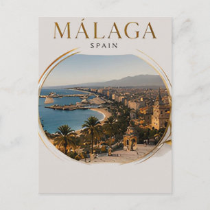 🏖️ Málaga Mittelmeer Küste Spanien 🇪🇸 Postkarte
