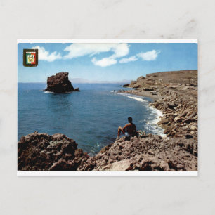 Malaga Penon del Cuervo Vintage Küstenansicht Postkarte