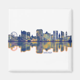 Malaga Skyline Magnet