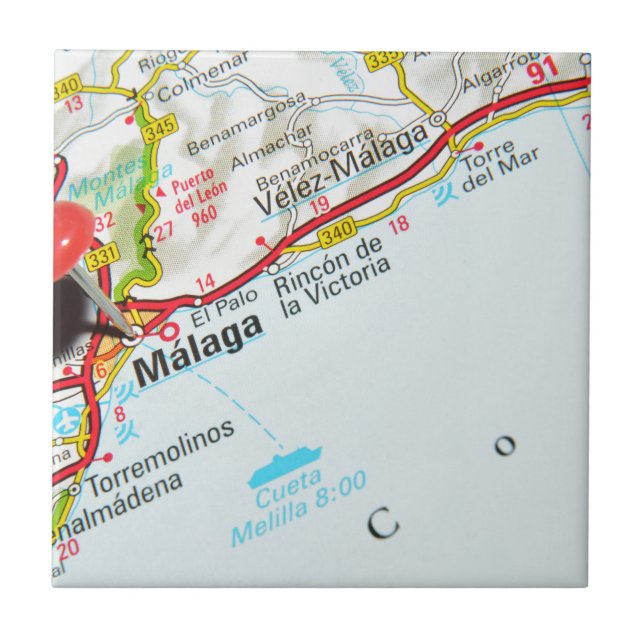 Màlaga, Spanien Fliese (Vorderseite)