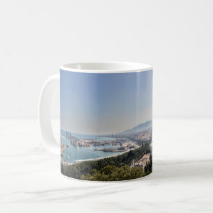Malaga, Spanien Panorama Kaffeetasse